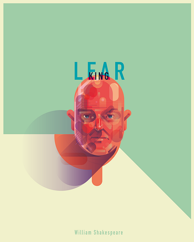 Poster for King Lear adobeillustrator illustration man people portrait poster shakespeare theatre vector