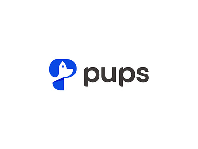 pups logo animal branding cute design dog doggy identity logo logo design mighty pups minimalist my dog negative space paw pet pop dog puppies puppy pups vet