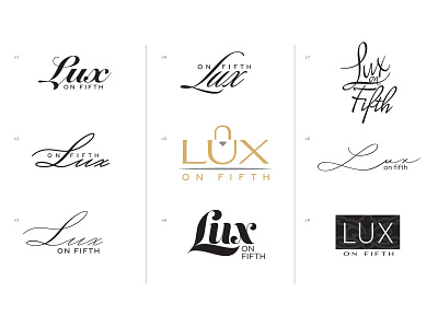 Brand Logo Designs - Lux on Fifth branding design graphic design identity logo logo design lux luxury branding luxury goods