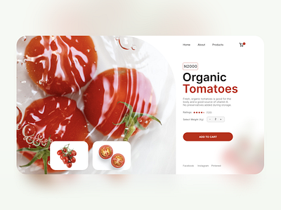 Vegetables Landing page design e commerce food interface design landing page ui uiux design ux veggies