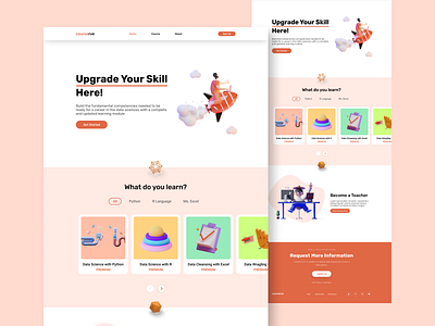 Courserve : Online Course design ui uiux ux web design