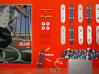 BLUR 3D Wall 3d brand branding campaign colors design designer illustration logo visual