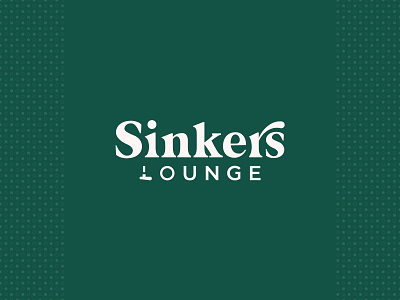 Sinkers Lounge Primary Logo bar birdie bogey branding cocktails entertainment golf green kansas city kc logo lounge mini mini golf par putter sport sports