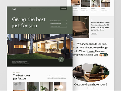 Omah ~ Hotel Booking Website Design 🏨 booking design home page hotel hotel booking hotel website landing landing page minimal reservation website room ui user interface ux web web design website