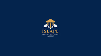 ISLAPE INSTITUT SUPÉRIEUR LA PERLE branding creative design education education logo illustration inspirational institute logo landing page logo vector