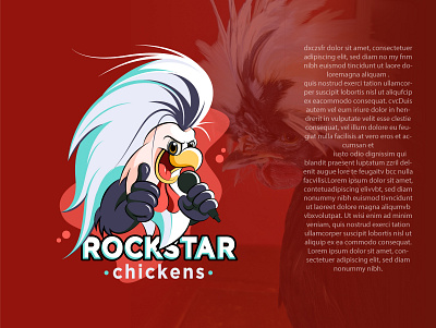 RockStar 3d animation brand identity branding cartoon logo chicken logo creative logo design graphic design icon design illustration logo mascot logo minimalist logo motion graphics professional logo rockstar logo singing logo song logo ui