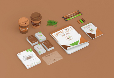 Stationery Design (Coffee Been) branding graphic design logo