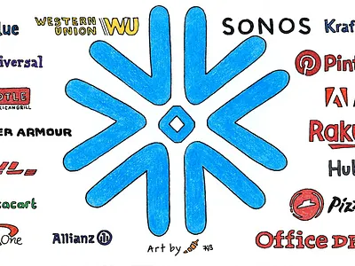 Snowflake Zoom Background branding design illustration logo