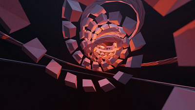 Abstract Geometric Cubes with Abstract Lightning. 3d 3d art 3d illustration 3d lamp 3d modelling design illustration three dimensional
