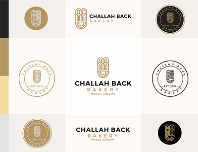 Challah Back Bakery bakery branding design bread challah food gold logo luxury