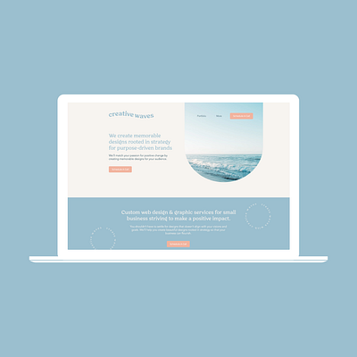 Creative Waves Studio branding conscious branding ocean ocean inspired playful designs ui design web design