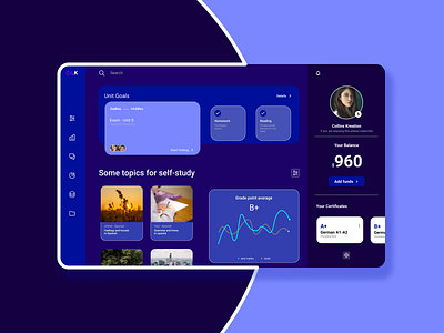 Dashboard Design For Education app branding design illustration logo ui ux vector web website
