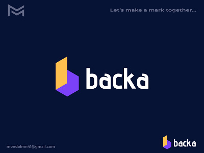 backa b b letter logo design b mark brand branding business colorful company creative work design import export letter logo logo design modern
