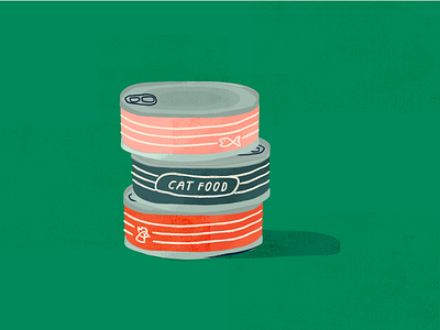 Cat Food canned food cat food cats illustration