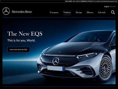 Mercedes-Benz Landing Page Concept concept design landing page ui ux website