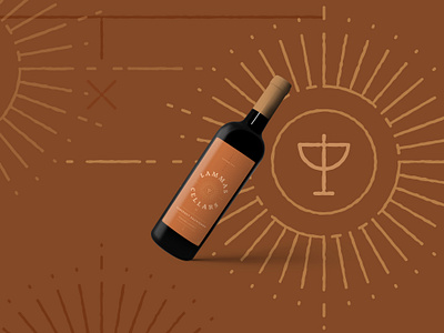 Lammas Cellars Wine Label Design brand branding clean design graphic graphic design harvest icon illustration labeldesign logo minimal package design packaging print simple vector wine wine label