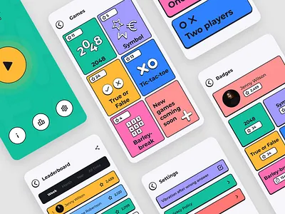 Colorful game app colorful design game app game design interesting game ui ux
