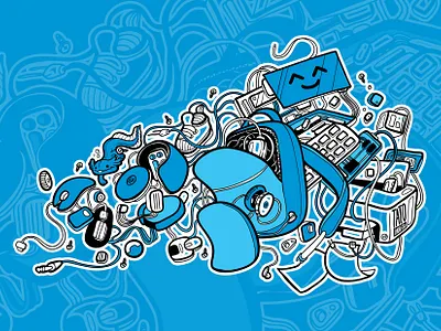 HP Parts computers hp illustraion illustration parts tecnology vector art