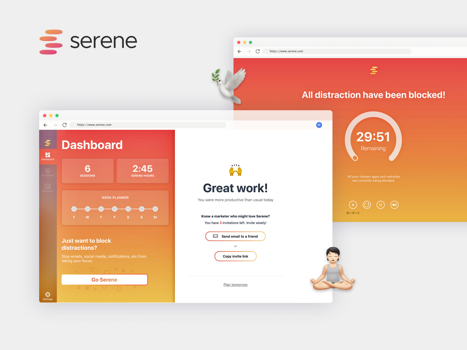 Productivity Desktop App UX/UI design: Serene by Brainhub on Dribbble