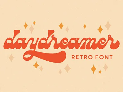 Daydreamer Retro Font 60s 70s branding bright bulky colorful daydream daydreamer design font handlettered handlettering heavy logo quirky retro retro font script typography