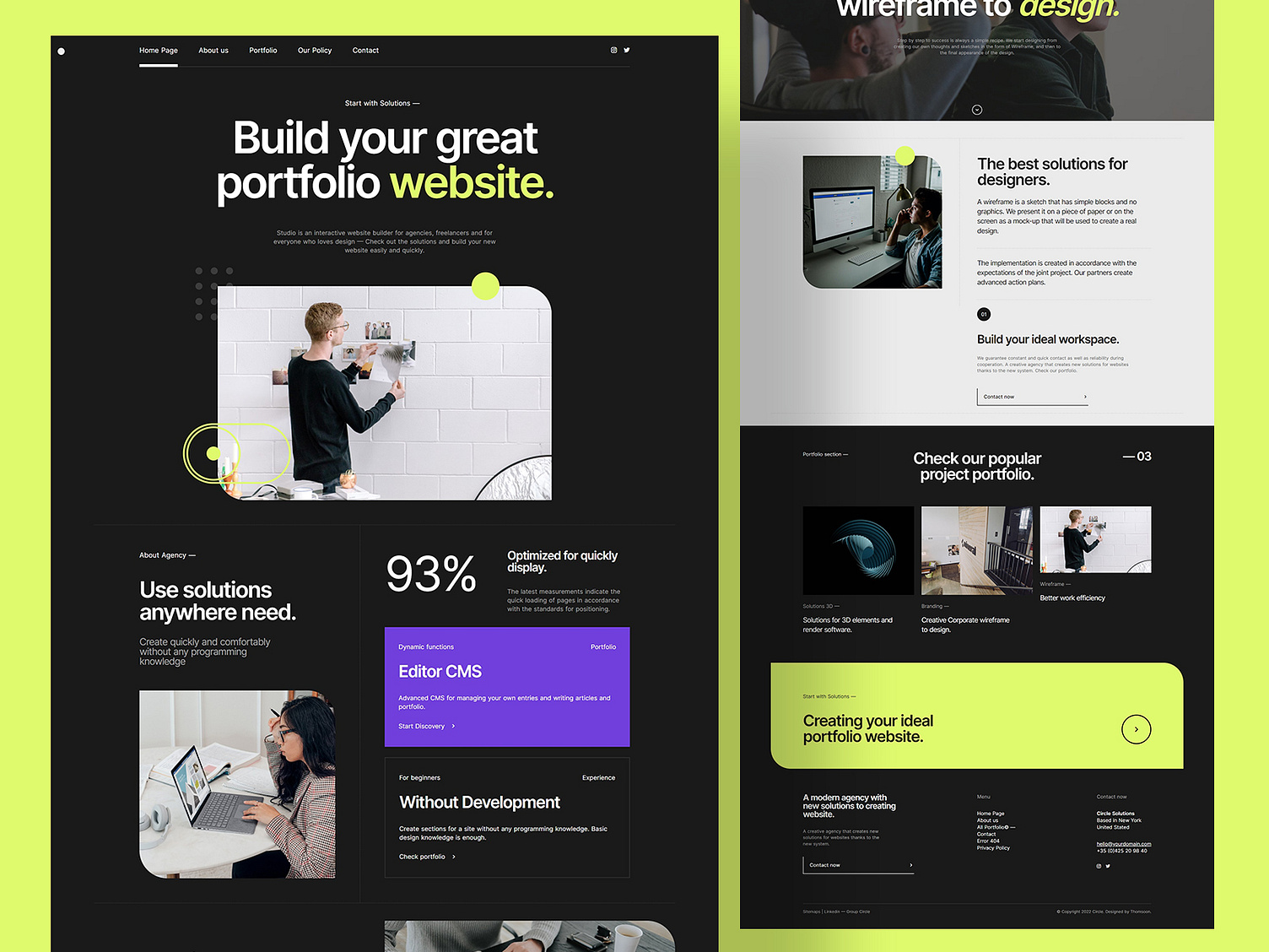 Circle - Agency Website design by Tomasz Mazurczak for STUDIO on Dribbble