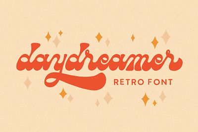 Daydreamer Retro Font 60s 70s branding bright bulky colorful daydream daydreamer design font handlettered handlettering heavy logo quirky retro retro font script typography