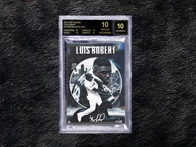 Luis Robert | Baseball Card Design baseball baseball design chicago chicago white sox concept cuba cuban design luis robert mlb mockup panther photoshop product design sports sports card sports card design sports design white sox