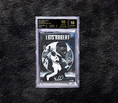 Luis Robert | Baseball Card Design baseball baseball design chicago chicago white sox concept cuba cuban design luis robert mlb mockup panther photoshop product design sports sports card sports card design sports design white sox