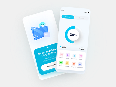 File management app concept app app ui file manager illustration mobile product design ui uiux ux