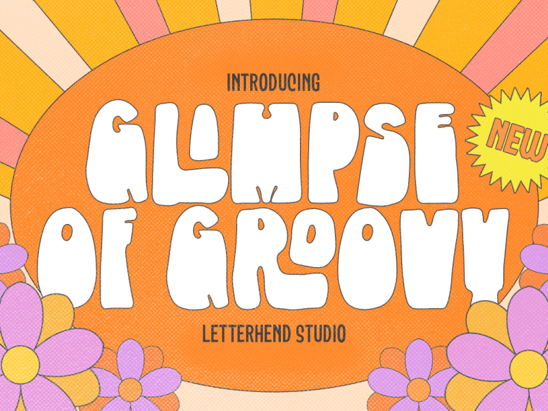 Glimpes of Groovy freebies logo font