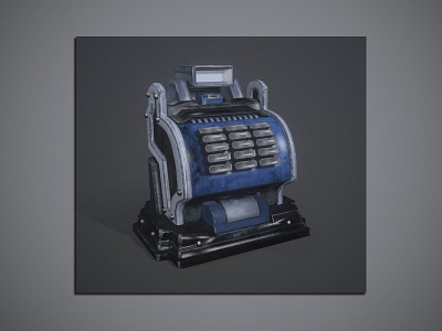 Cash Register 3D Model And Texture 3d 3dsmax model texture toolbag