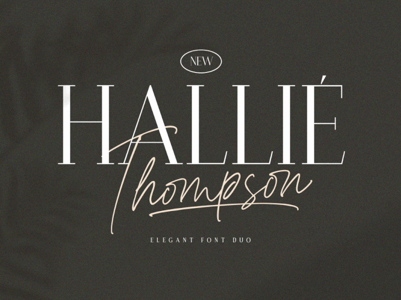 Hallie Thompson - Elegant Font Duo freebies instagram font