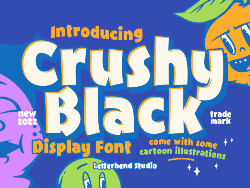 Crushy Blacky - Free Illustration freebies retro cartoon