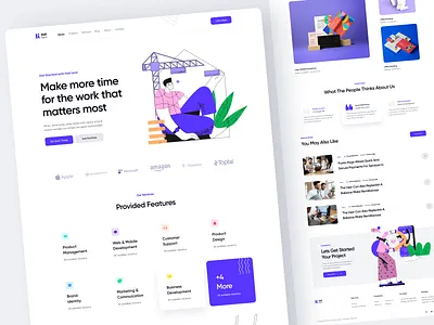 Agency landing page agency agency landing clean design creative design header home page illustration landing landing page ui ui design uiux ux web web design web landing website website design