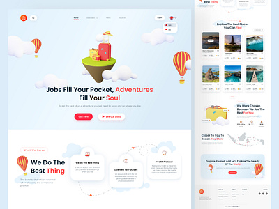 Travel Landing Page 3d icon 3d illustration 3d model branding design designer illustration landing page logo mobile apps design ui ui design ui designer uiux design uiux designer user interface user interface design web design web designer website