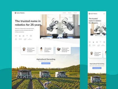 Eastern Robotics Landing Page landing page marketing tech ui user interface ux web design