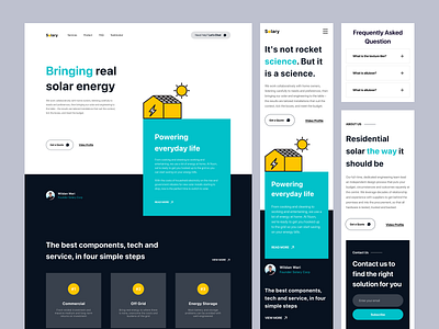Solary - Responsive Landing Page homepate landing page mobile view panel responsive solar web web design website