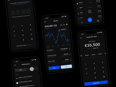 Bitvavo - Crypto mobile app animation crypto app cryptocurrency interaction design mobile app ui ui animation