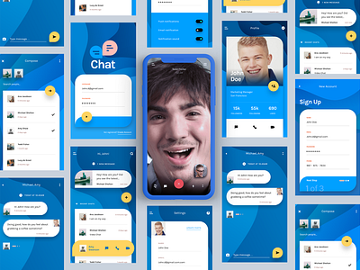 Chat App UI/UX call to action chat chat app clean ios minimalistic mobile app simple