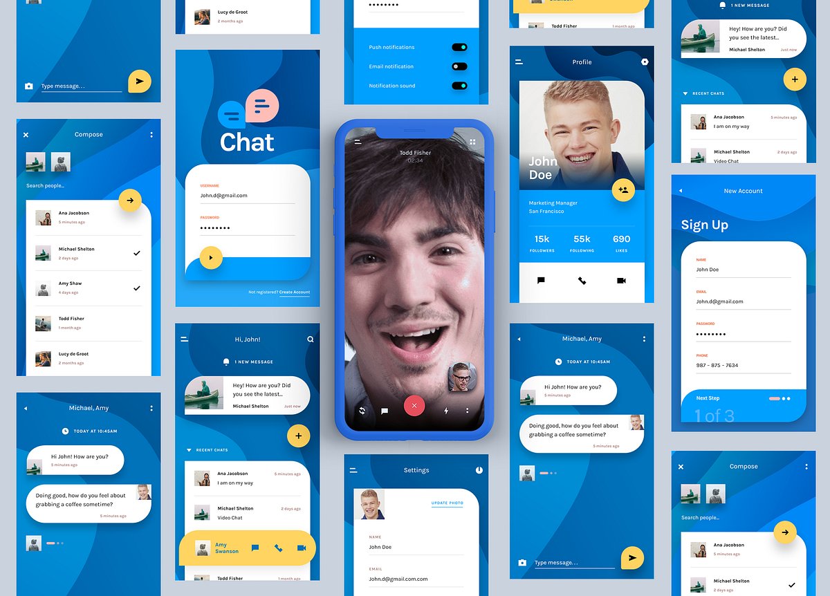 Chat App UI/UX by M khalid on Dribbble