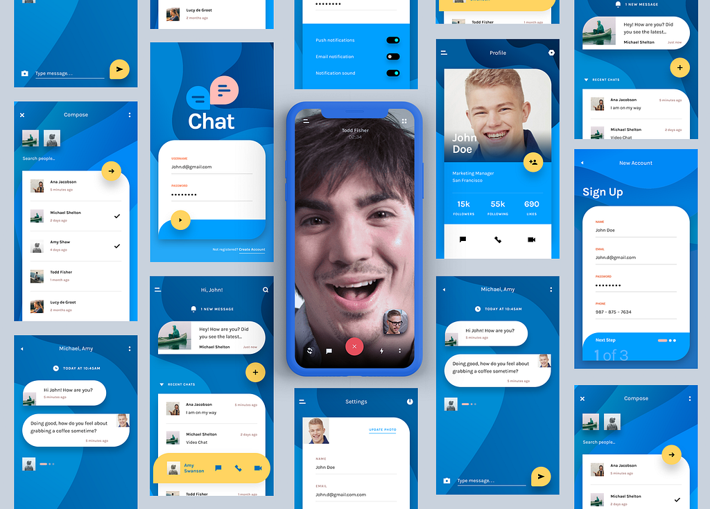 Chat App UI/UX by M khalid on Dribbble