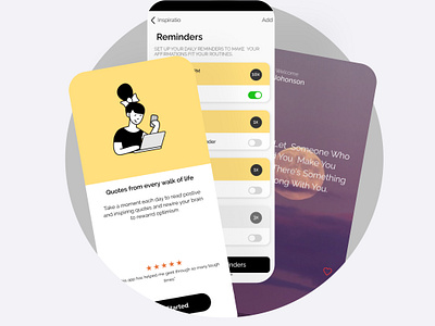 Motivation App app designing branding design graphic design ui user interface ux