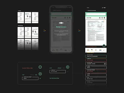 Mobile app interface | Pagily android app form interface ios mobile app ocr scan swipe ui ux validation