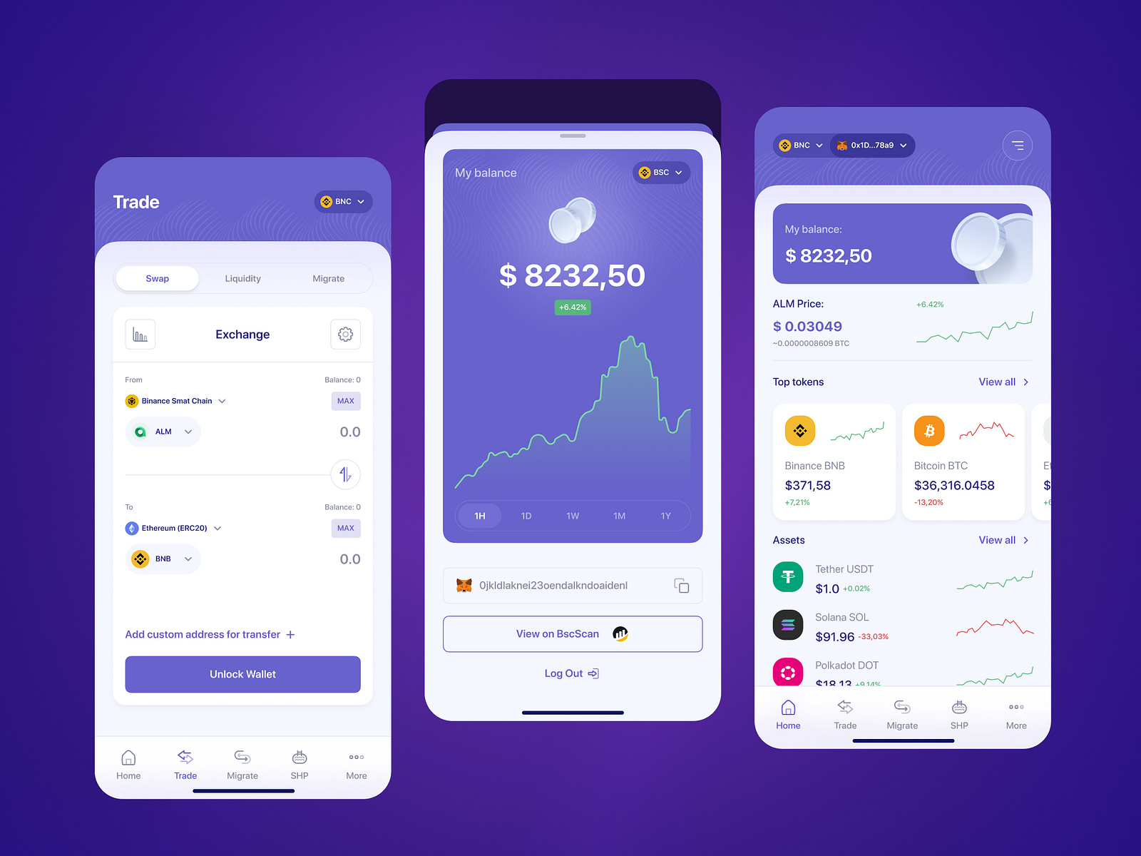 DeFi Crypto App design by Andrew Nesterenko - UX/UI Designer on Dribbble