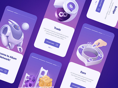 Onboarding DeFi App bitcoin bridge crypto crypto app crypto concept cryptocurrency dashboard defi defi app earn figma design illustration network swap trade app ui app ui concept ux uxui webdesign