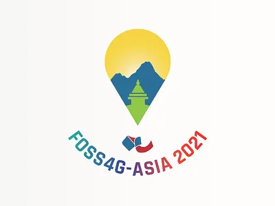 FOSS4G- Asia 2021 bhajumahesh branding design foss4g illustration logo logo design nepali design vector visual identity