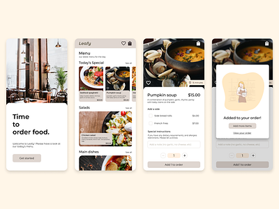 Food menu app app design daily ui dailyui dailyui 016 dailyui 16 dailyuichallenge design food food menu food meny app menu menu app mobile app pop up resturant ui ui design uidesign ux ux design