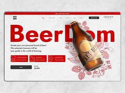 BEERDOM Concept beer branding concept design landing logo ui ux web design