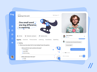 English Learning Platform app courses dashboard design english english courses language learning lesson online platform purrweb school startup student study ui ux web website