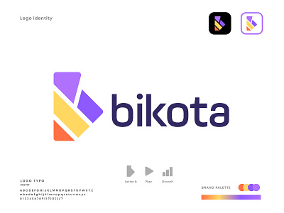 bikota logo advertising banking best branding brand design business analytics business growth digital marketing ecommerce finance financial app fintech icon identity investment letter b logo logodesigner mark modern symbol